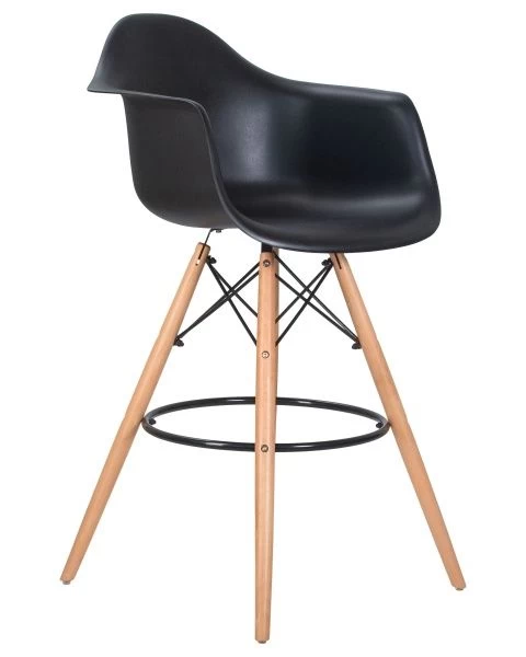Стул барный DAW BAR (ножки светлый бук, цвет черный)