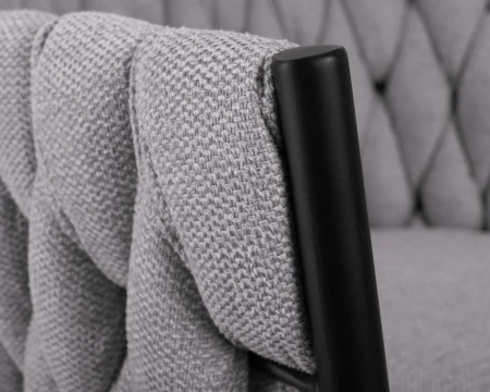 Купить Стул барный DOBRIN LEON, серая ткань (LAR 275-17) по выгодной цене для кафе, ресторанов и кухни