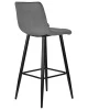 Купить Набор 2 шт Стул барный DOBRIN NICOLE, черные матовые ножки, темно-серый велюр (108-91) в интернет-магазине КупиКресла.ру