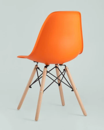 Купить Стул Eames DSW оранжевый по низкой цене