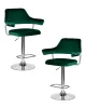Набор 2 шт Стул барный DOBRIN CHARLY, зеленый велюр (MJ9-88)