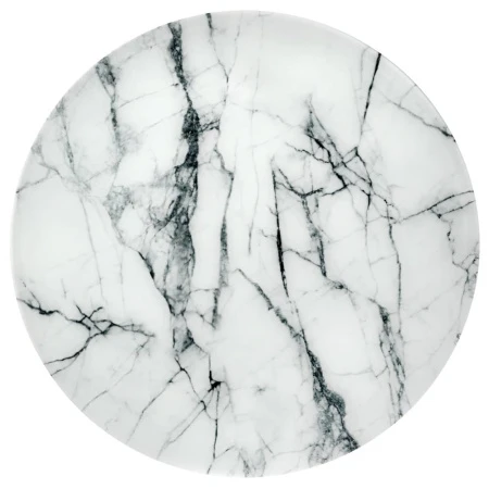 Купить Набор кофейных столиков Tango белый мрамор с черными ножками по низкой цене