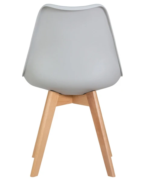 Купить Стул обеденный DOBRIN JERRY SOFT, ножки светлый бук, цвет сиденья светло-серый (GR-01) по низкой цене