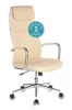 Кресло руководителя Бюрократ KB-9N/ECO бежевый эко.кожа с подголов. крестовина металл хром