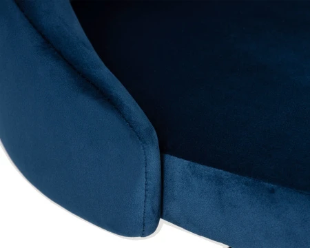 Купить Стул барный DOBRIN JOSEPH BLACK, синий велюр (MJ9-117) по выгодной цене для кафе, ресторанов и кухни