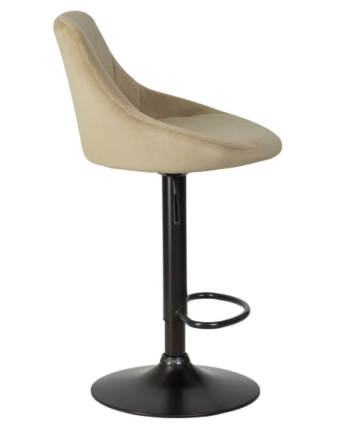 Стул барный DOBRIN LOGAN BLACK, мокко велюр (MJ9-9) для кафе, ресторанов и кухни