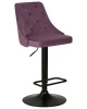 Стул барный DOBRIN JOSEPH BLACK, пудрово-сиреневый велюр (MJ9-52)