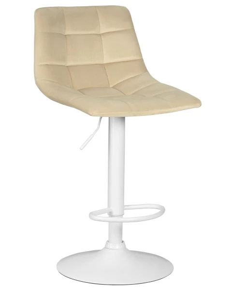 Купить Набор 2 шт Стул барный DOBRIN TAILOR WHITE, бежевый велюр (MJ9-10) по низкой цене