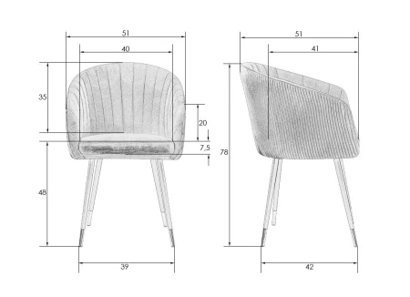 Купить Стул обеденный DOBRIN MARY, синий велюр (1922-20) в интернет-магазине КупиКресла.ру