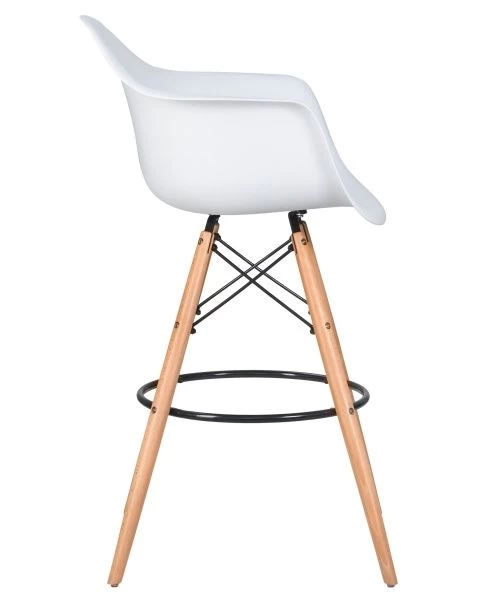 Стул барный DAW BAR (ножки светлый бук, цвет белый)