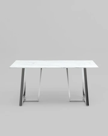 Купить Стол обеденный Даллас 160*90 белый стеклянный по низкой цене