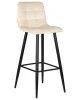Купить Набор 2 шт Стул барный DOBRIN NICOLE, черные матовые ножки, кремовый велюр (108-113) в интернет-магазине КупиКресла.ру