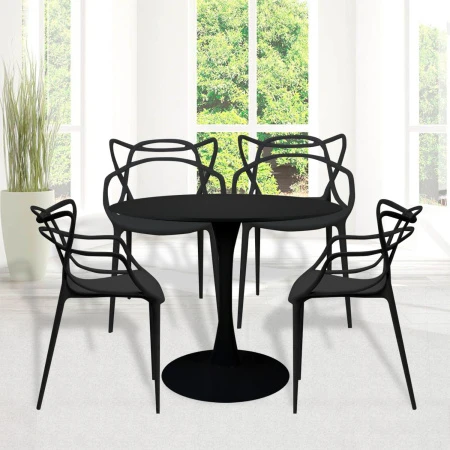 Купить Стол Tulip диам.100см, черный по низкой цене