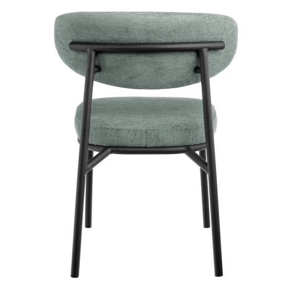 Купить Стул Lucas 2 шалфей шенилл с чёрными ножками по низкой цене