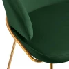 Купить Стул-полукресло Emil зеленый с золотыми ножками по низкой цене