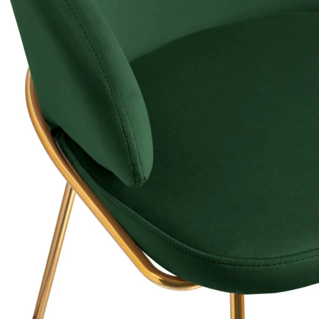 Купить Стул-полукресло Emil зеленый с золотыми ножками по низкой цене