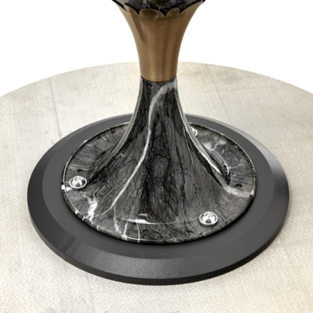 Купить Кофейный столик Stupa диам.40см x 54см, серый мрамор, металл, керамика по низкой цене