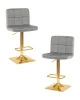 Набор 2 шт Стул барный DOBRIN GOLDIE, серый велюр (MJ9-75)