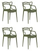 Набор 4 шт Стул обеденный DOBRIN MASTERS, зеленый хаки (G-17)