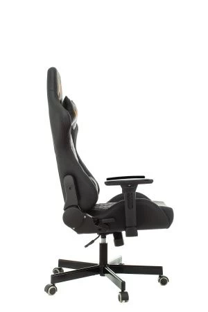 Кресла для геймеров - Кресло игровое Knight ARMOR черный ромбик эко.кожа с подголов. крестов. металл