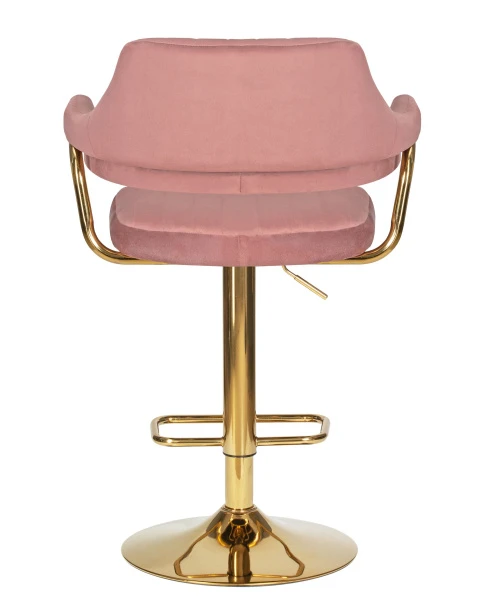 Стул барный DOBRIN CHARLY GOLD, розовый велюр (MJ9-32) для кафе, ресторанов и кухни