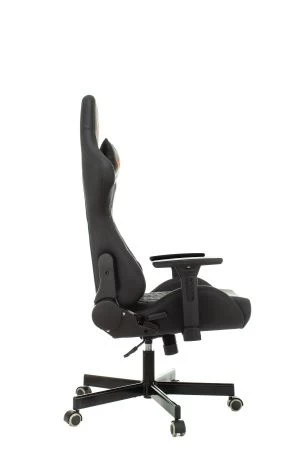 Кресло игровое Knight ARMOR черный ромбик эко.кожа с подголов. крестов. металл