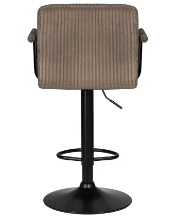 Купить Набор 2 шт Стул барный DOBRIN KRUGER ARM BLACK, какао вельвет (LAR-E2041-05) в интернет-магазине КупиКресла.ру