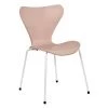 Стул Seven пудровый с белыми ножками
