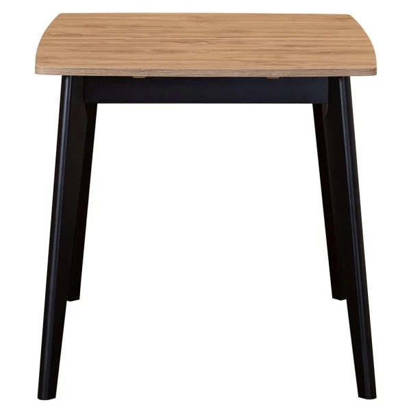 Купить Стол Oslo раскладной 100-130x80x76см, Дуб Навара структурное, чёрный по низкой цене