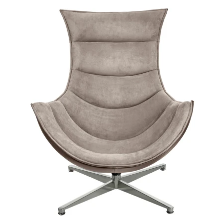 Купить Кресло LOBSTER CHAIR латте искусственная замша, коричневый по низкой цене