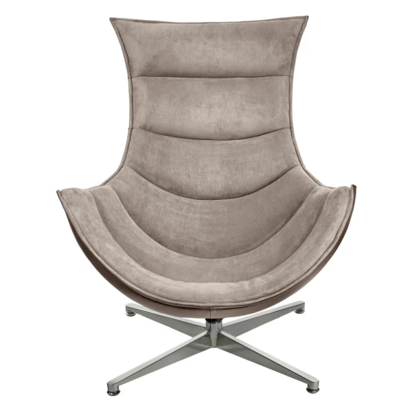 Купить Кресло LOBSTER CHAIR латте искусственная замша, коричневый по низкой цене