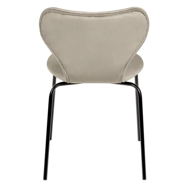 Купить Комплект из 2-х стульев Seven Style латте велюр с чёрными ножками по низкой цене