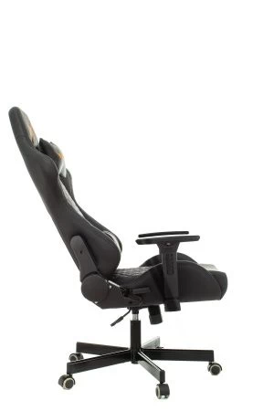 Кресла для геймеров - Кресло игровое Knight ARMOR черный ромбик эко.кожа с подголов. крестов. металл