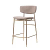 Купить Стул полубарный Elle латте с золотыми ножками по выгодной цене для кафе, ресторанов и кухни