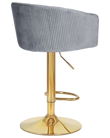 Купить Стул барный DOBRIN DARCY GOLD, серый велюр (1922-19) по выгодной цене для кафе, ресторанов и кухни