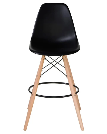 Купить Набор 2 шт Стул барный DOBRIN DSW BAR, ножки светлый бук, цвет сиденья чёрный (B-03) в интернет-магазине КупиКресла.ру