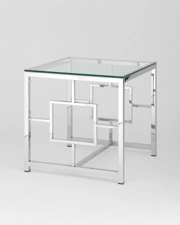 Купить Журнальный столик 55*55 БРУКЛИН серебро по низкой цене