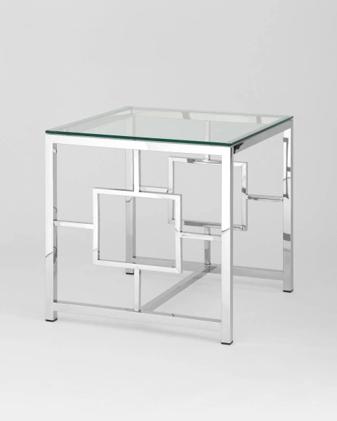 Купить Журнальный столик 55*55 БРУКЛИН серебро по низкой цене