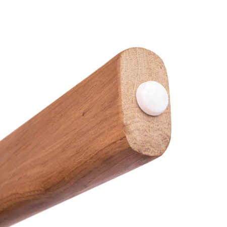 Купить Стул полубарный Rich рогожка бежево-голубая с ножками цвета орех по выгодной цене для кафе, ресторанов и кухни