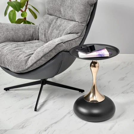 Купить Кофейный столик Angel 40x55см, чёрный, металл по низкой цене