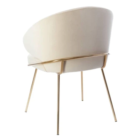 Купить Стул-полукресло Emil кремовый с золотыми ножками по низкой цене