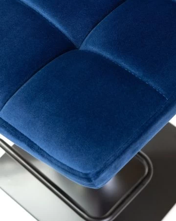 Стул барный DOMINIC (синий велюр (MJ9-117))