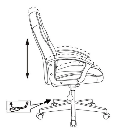 Кресло игровое Zombie 11LT черный текстиль/эко.кожа на колес. пластик черный