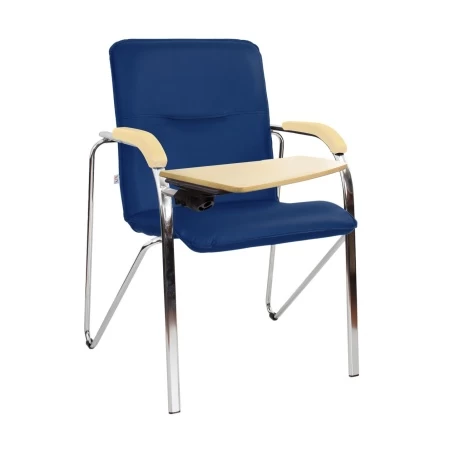 Офисный стул Самба хром со столиком дерево (Samba TE Wood) для посетителей и сотрудников фото