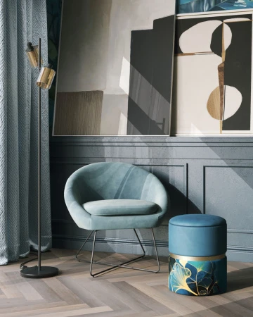 Купить Кресло Колумбия пыльно-голубое по низкой цене