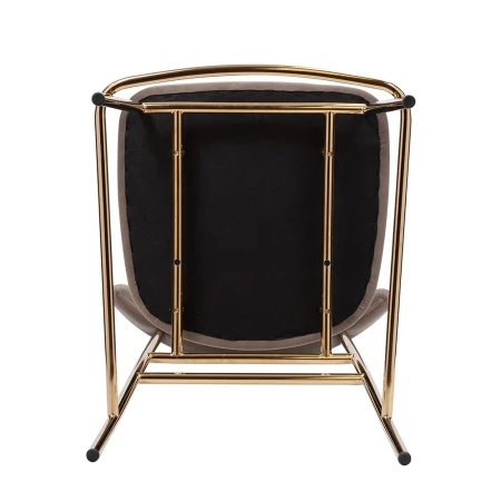 Купить Стул полубарный Elle латте с золотыми ножками по выгодной цене для кафе, ресторанов и кухни