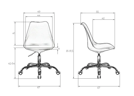 Офисные кресла - Офисное кресло для персонала DOBRIN MICKEY, чёрный