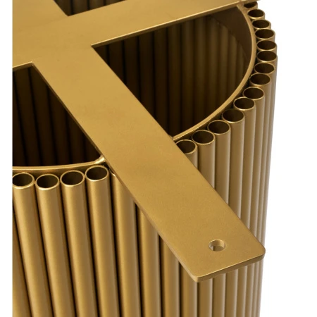 Купить Стол Aura D110, керамогранит Ravena Natural, золотой по низкой цене