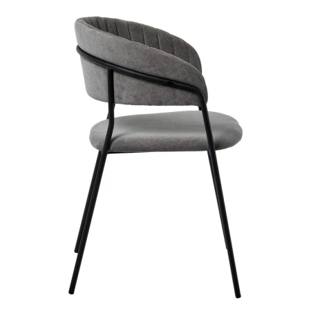 Купить Комплект из 4-х стульев Turin серый вельвет с чёрными ножками в интернет-магазине КупиКресла.ру