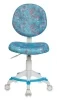Детские компьютерные кресла - Кресло детское Бюрократ KD-W6-F голубой аквариум крестовина пластик подст.для ног пластик белый